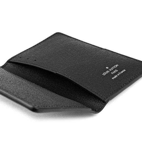 Louis Vuitton Card Case Epi Leather Noir Black Wallet Handbag - Picture 6 of 8
